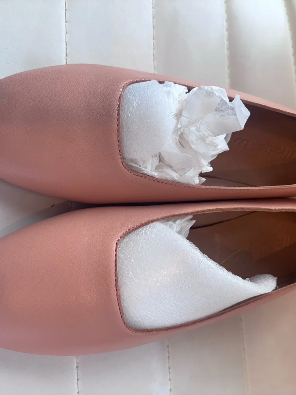 Madewell Square Tor Flats Size 6- Coral